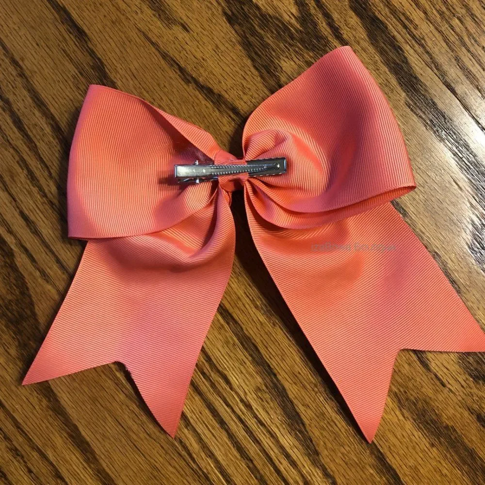 Salmon Solid Cheer Bow  5B2840  Handmade NWT Boutique